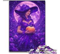 Jigsaws 1000 Pieces for Teenagers Pumpkin Witch, for 14+ Challenging Game As A Gift for The Whole Family And Friends (Size50x75cm)