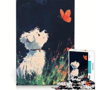 Jigsaws 1000 Pieces for Teenagers Puppy's Meadow Daydream Impossible Game Difficult And Challenge Unique Birthday And Xmas Gifts 38x52cm