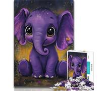 Jigsaws 1000 Pieces for Teenagers Purple Elephant 1000 Piece Puzzle,Educational Stress Relief Toy Gifts for Friends And Family (size 75x50cm)