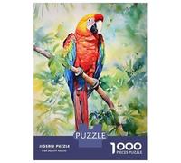 Jigsaws 1000 Pieces for Teenagers Rainbow Macaw Watercolor Jigsaw Toy Wall Decor Staycation Kill Time Gifts for Friends And Family 70x50cm/1000pcs