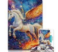 Jigsaws 1000 Pieces for Teenagers Rainbow Unicorn 1000 Pieces for Adults,Learning Educational Toys Family Games Unique Birthday And Gifts 26x38cm