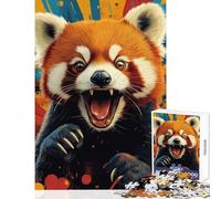 Jigsaws 1000 Pieces for Teenagers Red Panda Roar Relax Games Difficult Hard Home Decoration Toys Gifts for Friends And Family (38X52CM)