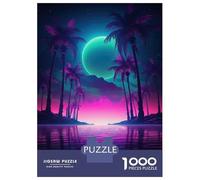 Jigsaws 1000 Pieces for Teenagers Retro Synthwave Oasis Jigsaw Toy Wall Decor Staycation Kill Time Gifts for Friends And Family 52x38cm/1000pcs