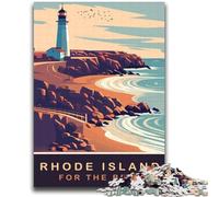 Jigsaws 1000 Pieces for Teenagers Rhode Island Coast for And 14 Years And over Educational Challenge Fun Activities at Home, Birthday Gifts, Travel Gifts (size 38x52cm)