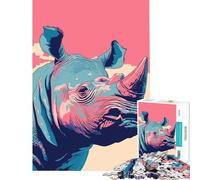 Jigsaws 1000 Pieces for Teenagers Risograph Animal Relaxing Games Brain Intelligence Challenge Addictive Toys Funny Gifts Home Decoration (Size 75x50cm)