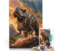 Jigsaws 1000 Pieces for teenagers Roaring TRex Might Dekomprimierendes intellektuelles Lernspielzeug Wanddekoration38x26cm
