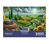 Jigsaws 1000 Pieces for Teenagers Rural Serenity with Nesting Birds Jigsaw Puzzle Toy Wall Decor Difficult Challenge Birthday Present, Gifts, 38x26cm/1000pcs