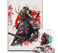 Jigsaws 1000 Pieces for Teenagers Samurai Warrior Art Unique Challenge Game Family Activities Birthday Gift (50x75cm)