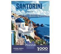 Jigsaws 1000 Pieces for Teenagers Santorini Greece Jigsaw Toy Wall Decor Staycation Kill Time Gifts for Friends And Family 38x26cm/1000pcs