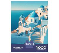 Jigsaws 1000 Pieces for Teenagers Santorini Island Churches Jigsaw Toy Wall Decor Staycation Kill Time Gifts for Friends And Family 38x26cm/1000pcs