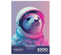 Jigsaws 1000 Pieces for Teenagers Seal Astronaut Jigsaws for Adults Brain Teaser Game A Work of Art Great Gift for Gaming 70x50cm/1000pcs