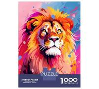 Jigsaws 1000 Pieces for Teenagers Serenity Peace Lion Popart Jigsaw Toy Wall Decor Staycation Kill Time Gifts for Friends And Family 70x50cm/1000pcs