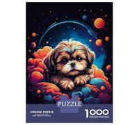 Jigsaws 1000 Pieces for Teenagers Shih Tzu Puppies Jigsaw Puzzle Toy Wall Decor Difficult Challenge Birthday Present, Gifts, 38x26cm/1000pcs