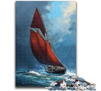 Jigsaws 1000 Pieces for Teenagers Ship Sailing on The Sea Challenging To Complete But Fun And Humorous Birthday Present, Gifts, Wall Art 38x26cm