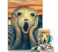 Jigsaws 1000 Pieces for Teenagers Shocked Otter 1000 Piece Jigsaw,Educational Stress Relief Toy Gifts for Friends And Family (size 75x50cm)