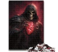 Jigsaws 1000 Pieces for Teenagers Skeleton Knight 1000 Piece Puzzle,Stress Reliever Staycation Kill Time Wishlist with Santa Claus (75x50cm)