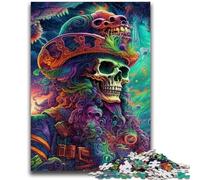 Jigsaws 1000 Pieces for Teenagers Skull Pirate Captain Jigsaw,Educational Games Home Decoration Birthday Present, Gifts, Wall Art (38x26cm)
