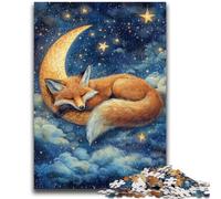 Jigsaws 1000 Pieces for Teenagers Sleeping Fox Educational Game Challenge Toy Wall Decoration Unique Birthday And Xmas Gifts 50x75cm