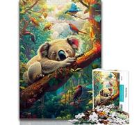 Jigsaws 1000 Pieces for Teenagers Sleeping Koala Puzzles for Adults,for Educational Game Challenge Toy Deal As Gifts for The Whole Family 75x50cm