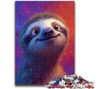 Jigsaws 1000 Pieces for Teenagers Sloth Oil Painting 1000 Piece Puzzle,Educational Games Home Decoration Birthday Present, Gifts, Wall Art (75x50cm)