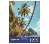 Jigsaws 1000 Pieces for Teenagers St Lucias Coastal Whisper Jigsaws for Adults Brain Teaser Game A Work of Art Great Gift for Gaming 38x26cm/1000pcs