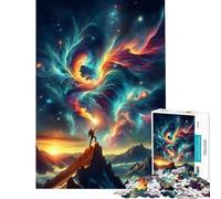 Jigsaws 1000 Pieces for Teenagers Star Night Space Mountains Challenging To Complete Learning Educational Family Game for And from 14 Years And over (50x75cm)