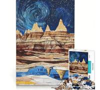 Jigsaws 1000 Pieces for Teenagers Starry Sky Landscape, Educational Games, Parent-child Interaction, for Is Ideal As A Gift 38x26cm