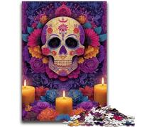 Jigsaws 1000 Pieces for Teenagers Sugar Skull Woman Challenging To Complete But Fun And Humorous Unique Birthday And Gifts 26x38cm