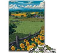 Jigsaws 1000 Pieces for Teenagers Sunflower Field Challenging To Complete But Fun And Humorous Unique Birthday And Gifts 50x75cm
