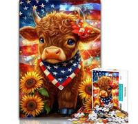 Jigsaws 1000 Pieces for Teenagers Sunflower Yak,Brain Intelligence Challenge Addictive Toys Birthday Present,Gifts,Wall Art 38x26cm
