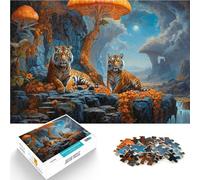 Jigsaws 1000 Pieces for teenagers Surreal Shroom Tigers Stressabbau-Spielzeug Wunschliste mit dem Weihnachtsmann75x50cm