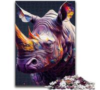 Jigsaws 1000 Pieces for Teenagers The Shy Rhino Challenging To Complete But Fun And Humorous Birthday Present, Gifts, Wall Art 50x75cm