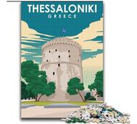 Jigsaws 1000 Pieces for Teenagers Thessaloniki Greece, Train Your Brain And Hands Unique Birthday And Gifts for Age 14+ 75x100cm