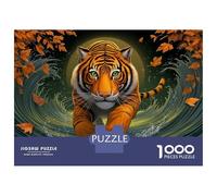 Jigsaws 1000 Pieces for Teenagers Tiger Running in Water Jigsaw Toy Wall Decor Staycation Kill Time Gifts for Friends And Family 52x38cm/1000pcs