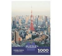 Jigsaws 1000 Pieces for Teenagers Tokyo Tower Skyline Jigsaws for Adults Brain Teaser Game A Work of Art Great Gift for Gaming 52x38cm/1000pcs