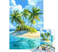 Jigsaws 1000 Pieces for Teenagers Tropical Island Paradise Challenging To Complete Stress Reliever Toy Wall Decor for Age 14+ Game (38x26cm)