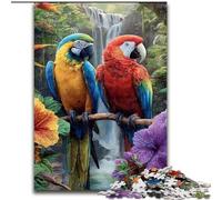 Jigsaws 1000 Pieces for Teenagers Two Parrots Educational Games Home Decoration for Is Ideal As A Gift for The Whole Family (size 26x38cm)