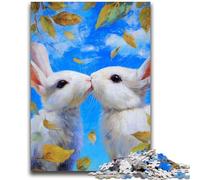 Jigsaws 1000 Pieces for Teenagers Two Rabbits 1000 Pieces for Adults,Learning Educational Toys Family Games Unique Birthday And Gifts (50x75cm)