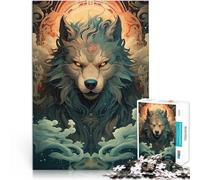 Jigsaws 1000 Pieces for teenagers Unreal Magical Wolf Denksportaufgabe für Einzigartige Geburtstags- und Geschenkideen38x26cm