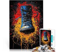 Jigsaws 1000 Pieces for teenagers Urban Impact Contemporary Expressionist Boot Artwork Hands-on-Spiel tolles Geschenk52x38cm