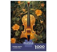 Jigsaws 1000 Pieces for Teenagers Violin Vintage Violinist Jigsaw Toy Wall Decor Staycation Kill Time Gifts for Friends And Family 52x38cm/1000pcs