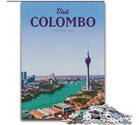 Jigsaws 1000 Pieces for Teenagers Visit Colombo,Brain Intelligence Challenge Addictive Toys Birthday Present,Gifts,Wall Art 38x26cm