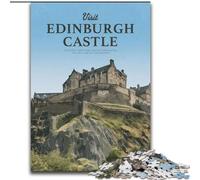 Jigsaws 1000 Pieces for Teenagers Visit Edinburgh Castle, Train Your Brain And Hands Unique Birthday And Gifts for Age 14+ 50x75cm