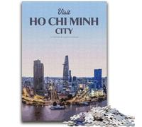 Jigsaws 1000 Pieces for Teenagers Visit Ho Chi Minh City Help The Brain Exercise Addictive Toys to Cultivate Patience Wall Decoration (size 38x52cm)