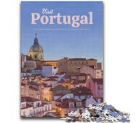 Jigsaws 1000 Pieces for Teenagers Visit Portugal Help The Brain Exercise Addictive Toys to Cultivate Patience Wall Decoration (size 38x52cm)
