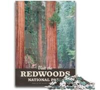 Jigsaws 1000 Pieces for Teenagers Visit Redwood Help The Brain Exercise Addictive Toys to Cultivate Patience Wall Decoration (size 38x52cm)
