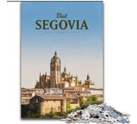 Jigsaws 1000 Pieces for Teenagers Visit Segovia,Challenging Game And Family Play Educational Game for Birthday,Chrismas 50x75cm