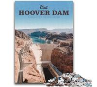 Jigsaws 1000 Pieces for Teenagers Visit The Hoover Dam Toys Educational Games Stress Relieving Parent-child Interaction for Ages 14+ (size 38x52cm)