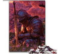 Jigsaws 1000 Pieces for Teenagers Warrior Under The Cherry Blossoms, Help The Brain Exercise Addictive Toys to Cultivate Patience Perfect Decoration (Size50x75cm)
