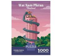 Jigsaws 1000 Pieces for Teenagers Wat Sam Phran Building Thailand Jigsaw Toy Wall Decor Staycation Kill Time Gifts for Friends And Family 70x50cm/1000pcs